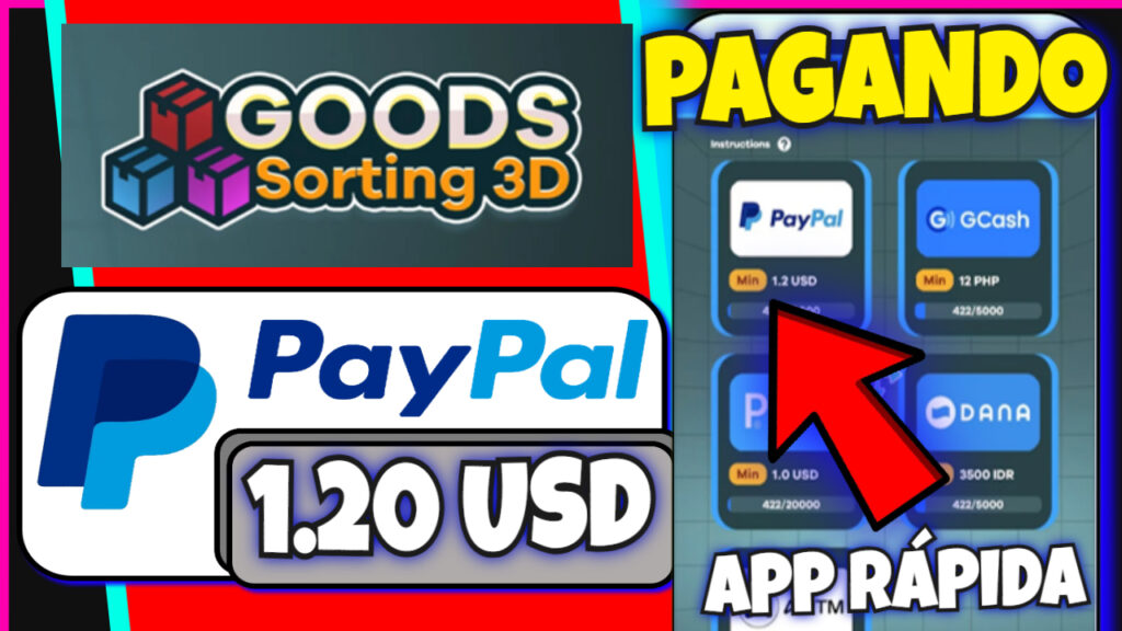 Goods Sorting 3D app para ganar dinero a Paypal