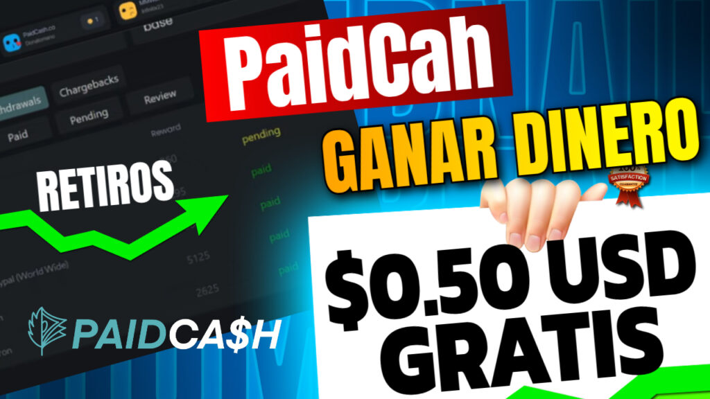 PaidCash: juega y gana dinero a PayPal y Criptomonedas