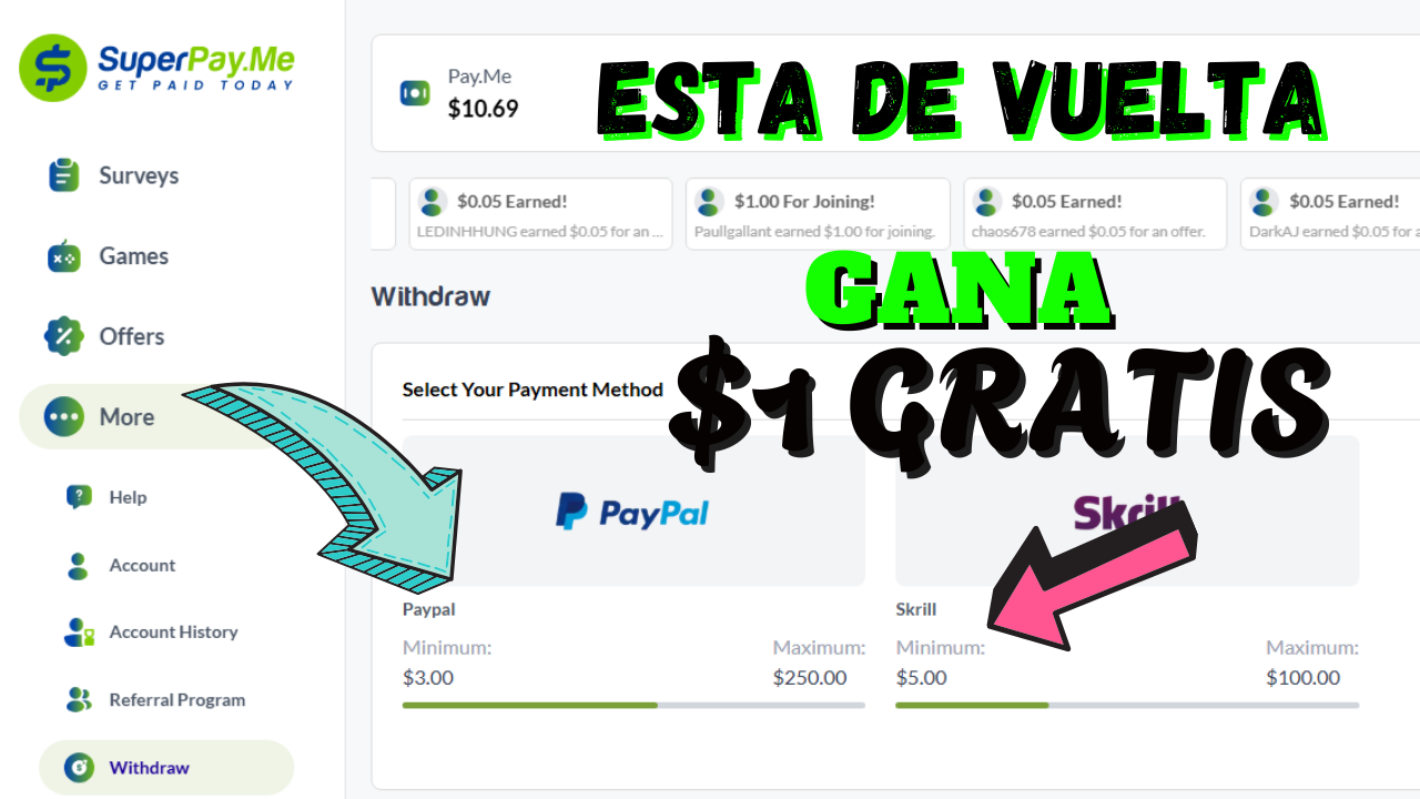 💸 SuperPay.Me 2025: Gana Dinero Real Completando Encuestas y Tareas Online