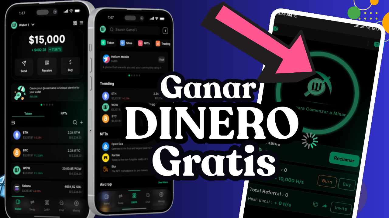🌐 WOW EARN: Web3 Wallet & Chat – Gana dinero y conecta en el mundo cripto
