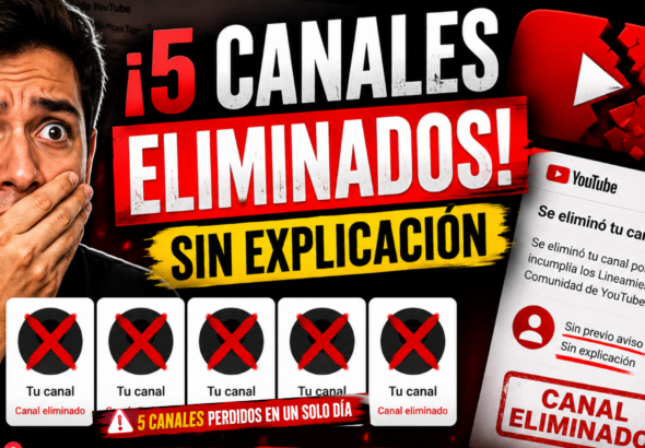 youtube elimino mis canales