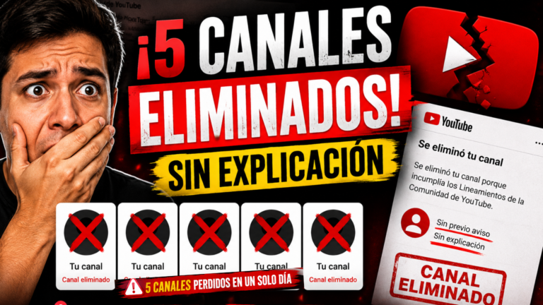youtube elimino mis canales