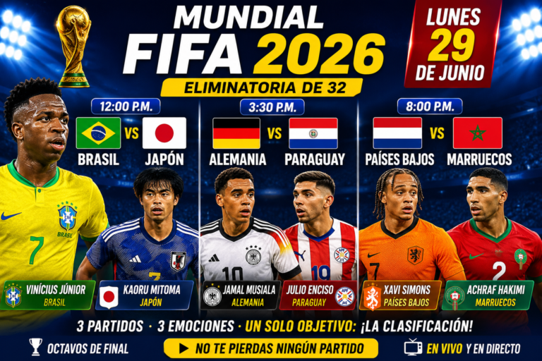 partidos lunes 29