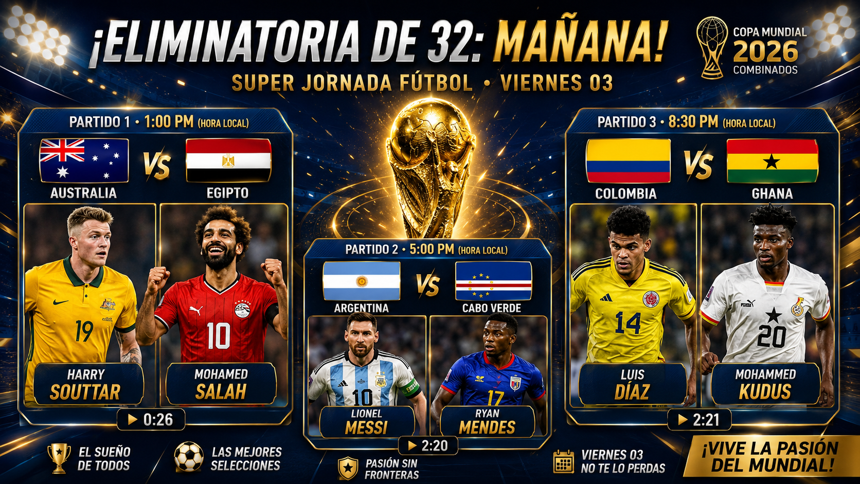 PARTIDOS DE HOY VIENERE 3